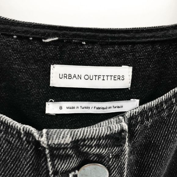 Urban Outfitters Women's Black Denim Button Down Dress Size 8 - Picture 6 of 7